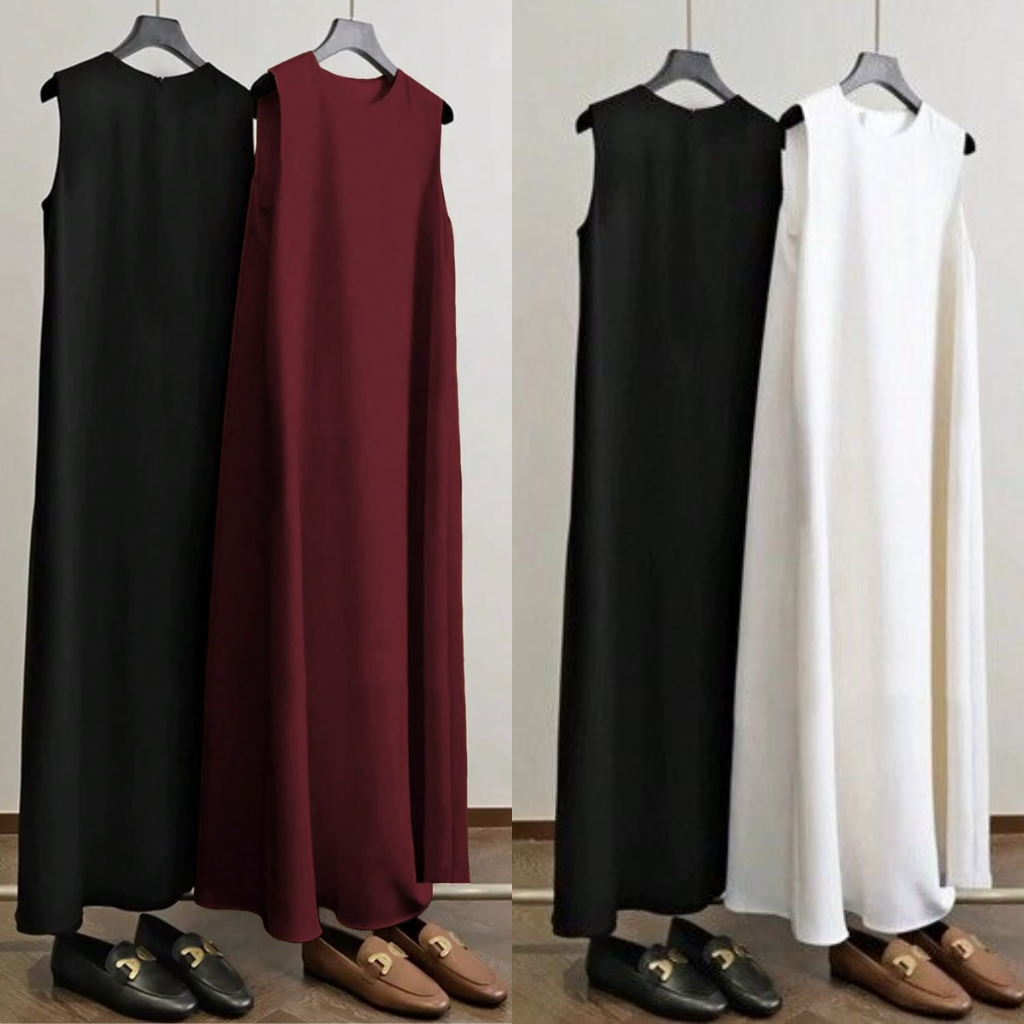 Robe Longue Sans Manches – Élégance & Confort