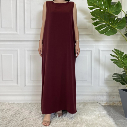 Robe Longue Sans Manches – Élégance & Confort